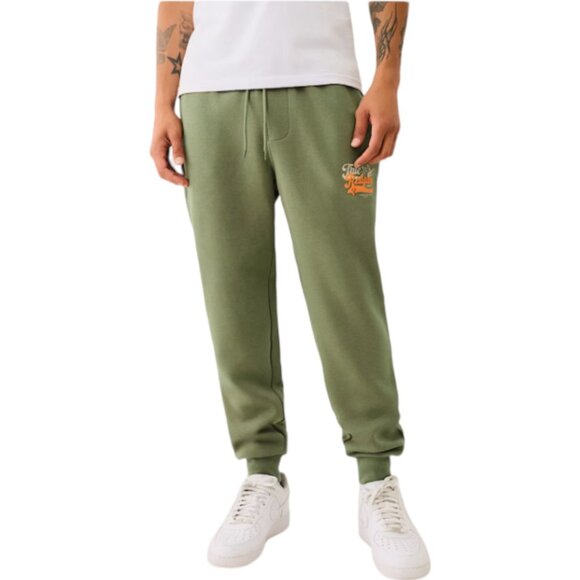 True Religion Men's Sweatsuit Size M Fleece Tracksuit Gift Set Olive Green NWT - Picture 6 of 11